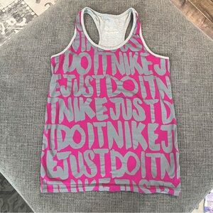 Nike Dri Fit Graffiti Writing Racerback Tank